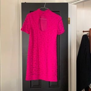 Trina Turk lace keyhole back dress